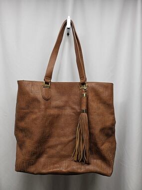 Steve Madden Cognac Brown Tassel Tote